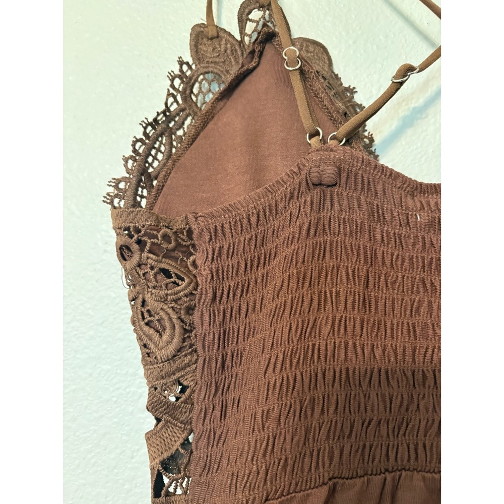 Rue 21 | Brown/Burnt Sienna Fully Lined Lace Applique Bodysuit - Picture 3 of 9